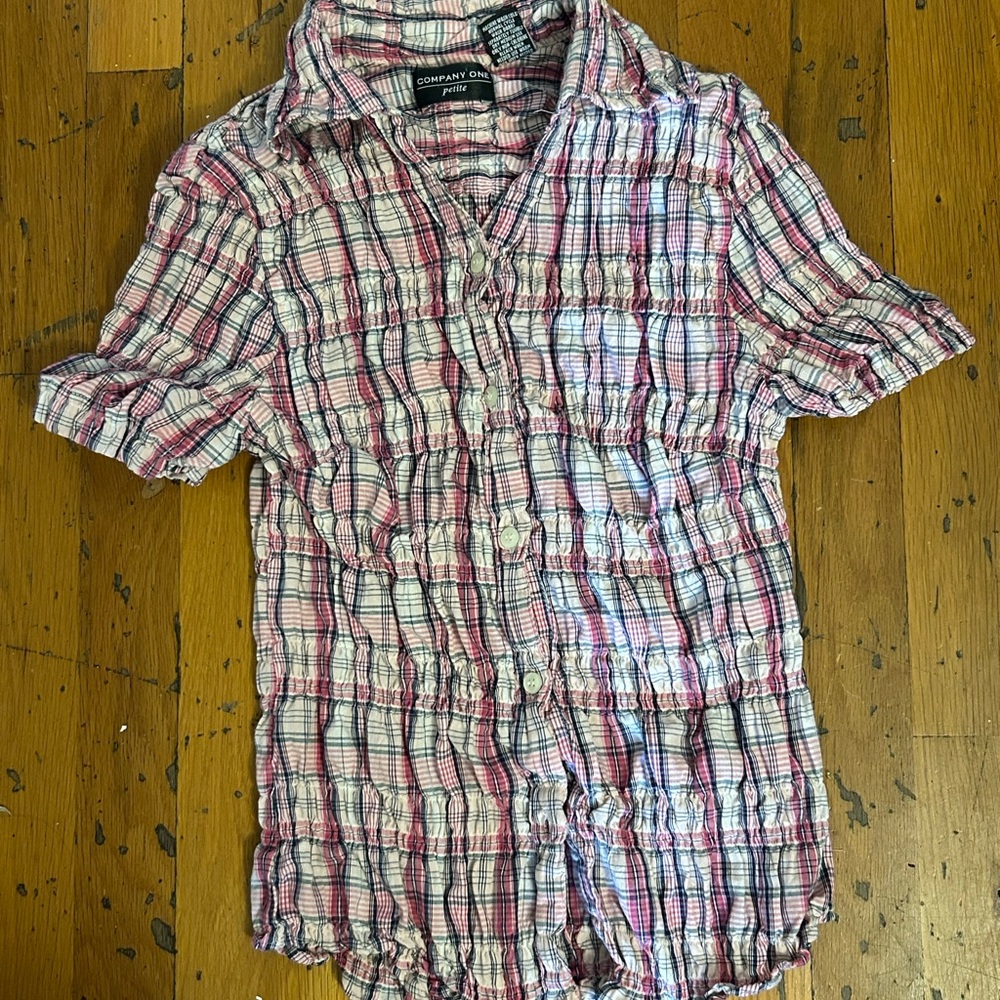 Pink Plaid Shirt